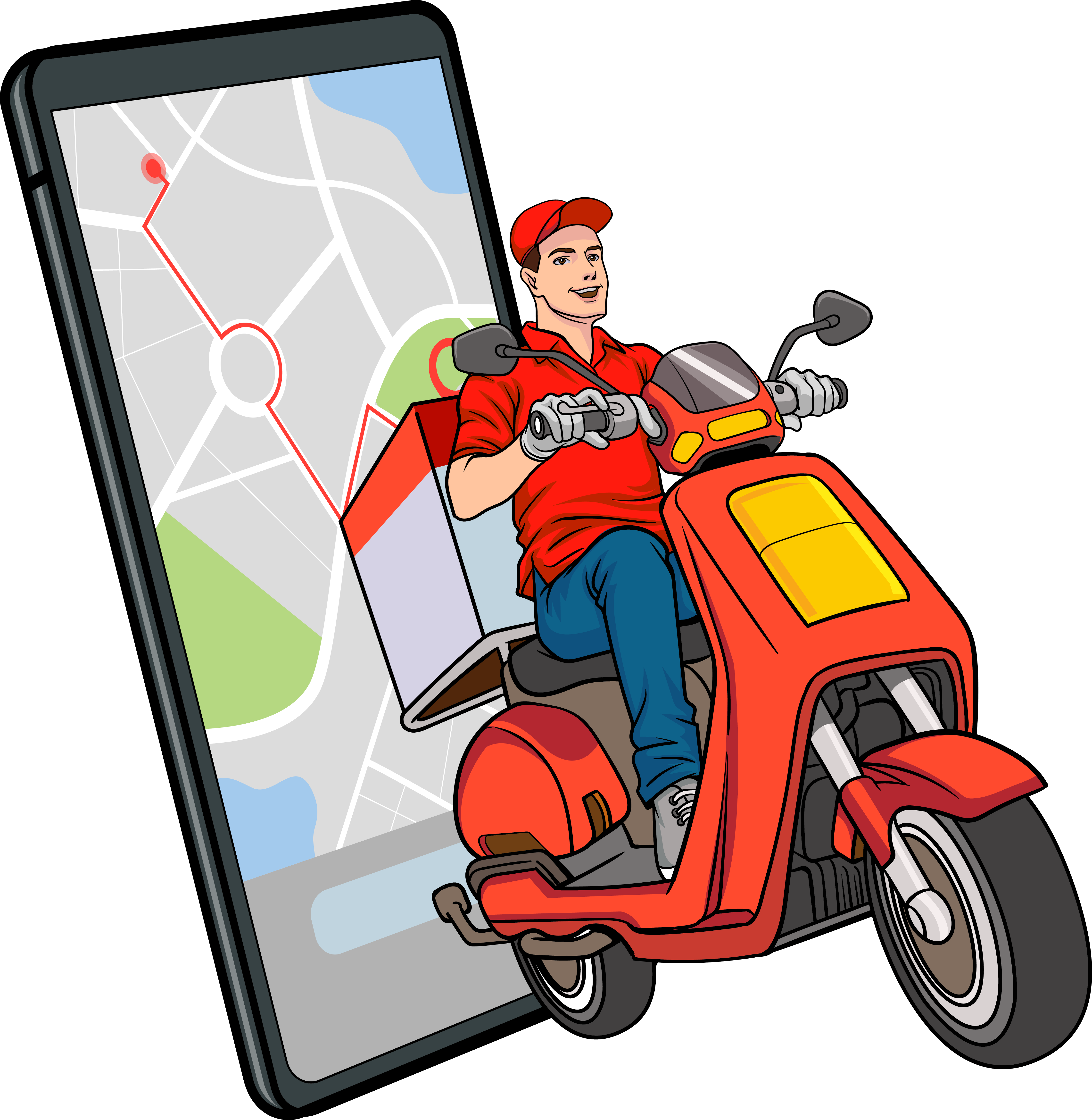 Driver mobile app used for deliveries